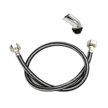 Imagem de Generic Suporte de chuveiro com mangueira, ferramenta portátil, peça de reposição, aço inoxidável, suporte para braço de chuveiro, lavatório de cabelo, para