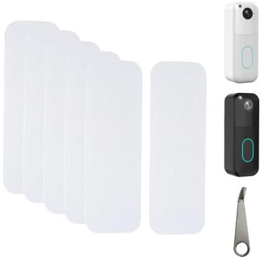 Imagem de Fita adesiva dupla face compatível com campainha de vídeo Blink 2ª geração (novo modelo), pacote com 6 fitas adesivas de montagem com uma ferramenta de substituição para campainha, sem perfuração
