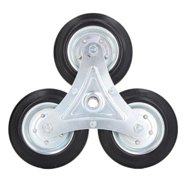 Imagem de Roda do Carrinho de Compras, Roda para Subir Escadas, Roda Triangular para Escadas, Roda de Borracha Sólida Com Cubo de Ferro Galvanizado, Antiderrapante, Capacidade de Carga de