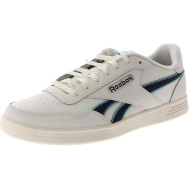 Imagem de Reebok Tênis adulto Court Advance unissex, Giz/vetor azul marinho/menta cibernética, 40 BR