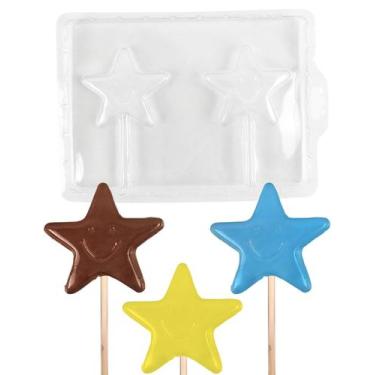Imagem de 10 Forminha Simples Pirulito Smile Estrela Divertido Espaço - San Feli