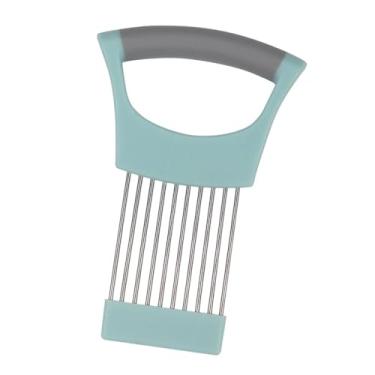 Imagem de Bothyi Suporte para fatiador de cebola, picador de vegetais, picador portátil, ferramenta auxiliar, fatiador de alimentos, aço inoxidável para batata, carne, Cabo de Borracha