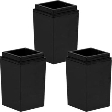 Imagem de Kit 3 Porta Escova de Dentes sem Tampa Banheiro Lavabo Pasta de Dente Acessórios Organização Modelo Vertical Material Resistente