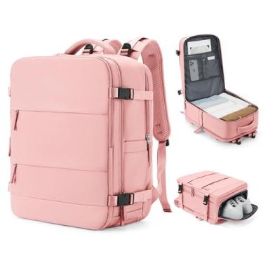 Imagem de Mochila de viagem coowoz Large Carry On impermeável rosa
