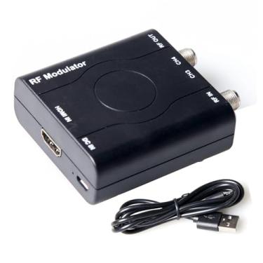 Imagem de Modulador HDMI para RF modulador VHF RF conversor coaxial HDMI, suporta saída de formato NTSC