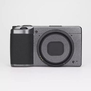 Imagem de Adesivo de câmera resistente ao desgaste GR 3 GR 3X Película protetora de vinil decalque de fotografia de precisão para Ricoh GR3 GR3X (cinza escuro)