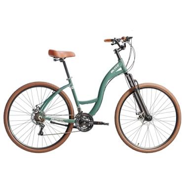 Imagem de Bicicleta BLITZ Aro 29 Comodo Urbana Full SH 21v Freio à Disco, Quadro Leve, Câmbio Suave, Rodas Resistentes, Design Moderno, Ideal para Passeios e Deslocamentos Diários (Verde, 18)