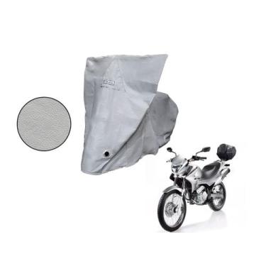 Imagem de Capa Protetora Moto Honda Bros Falcon Tornado Com Baú Cinza - Kahawai,