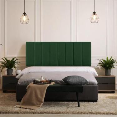 Imagem de Cabeceira Modulada Adesiva Estofada Carla Casal - Kit 7 Placas - Click