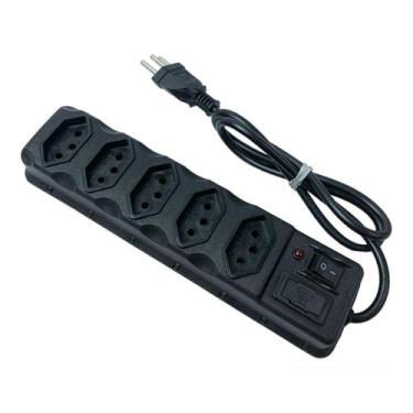Imagem de Filtro De Linha Extensão Cabo 85Cm 5 Tomadas - Líder Lux