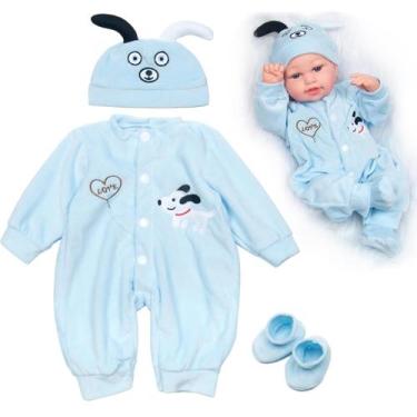 Imagem de Conjunto de roupas para Reborn Baby Doll Pedolltree 43-50 cm com acess