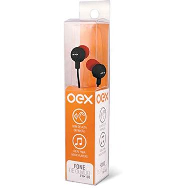 Imagem de Fone De Ouvido Intra Auricular Preto/Vermelho, Newex, Fn100 Pt/Vm
