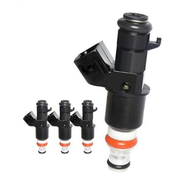 Imagem de Amblee Injetor de combustível de 4 unidades compatível com Honda Accord 2003-2007, Element 2003-2011, Civic 2002-2005, CR-V 2005-2009, Acura RSX 2005-2006 Substituição para 16450-RAA-A01 16450RR AAA01
