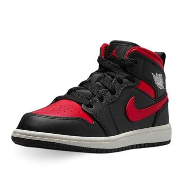 Imagem de Tênis infantil Jordan 1 Mid DQ8424-067, preto/branco / vermelho universitário), Preto/branco Summit/vermelho universitário, 12 Little Kid