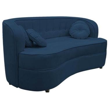 Imagem de Sofá Curvo 2 Lugares Orgânico Sala Recepção Escritório Decorativo Luxo