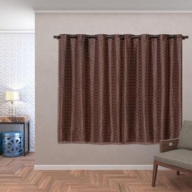 Imagem de Cortina Blackout Pvc Com Tecido Voil Xadrez 2,80 M X 1,60 M - exclusiv