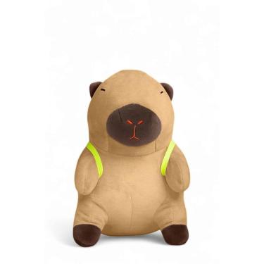 Imagem de Capivara De Pelúcia Grande 30Cm Com Acessório Tartaruga