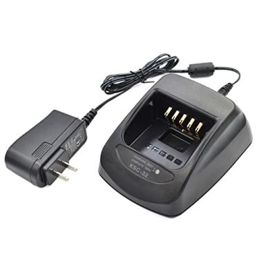 Imagem de KSC-32 Rapid Charger with Power Adapter Compatible with Kenwood Radio TH-D72A TK-2180 TK-3180 TK-5210 TK-5310 NX-5200 NX-5300 NX-5400 NX200 NX300 NX-410 NX-411 KNB-31 KNB-32 KNB-47 Battery Charging