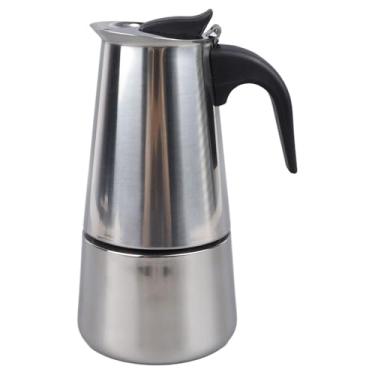 Imagem de Cafeteira Portátil de Aço Inoxidável Moka Maker para Camping, Escritório, Fácil de Limpar e Durável