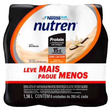 Imagem de Nutren Protein Sabor Baunilha 15g de Proteína Leve Mais por Menos Com 6 Unidades  260ml Cada