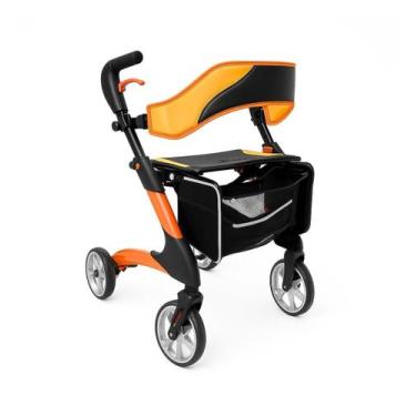 Imagem de Andador Para Idoso Adulto Com Rodas E Freios Dobrável Com Assento E Ce