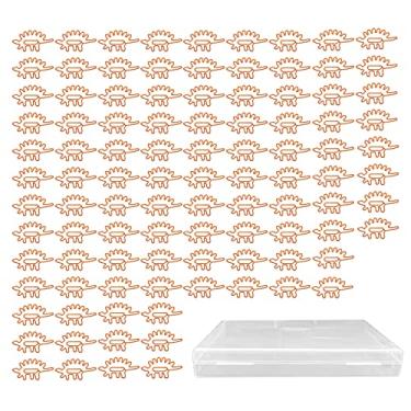 Imagem de Clipes de Papel, 100 Peças, Clipe de Papel de Metal Em Forma de Dinossauro Fofo, Clipes de Nota, Clipes de Marcador, Porta-notas, Material de Escritório Escolar