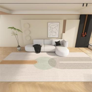 Imagem de Tapetes de luxo para sala de estar, macios e fofos, abstratos, para áreas grandes, grossos, para decoração de quarto, carpete de pelúcia para casa (200x250 cm/E)