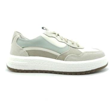 Imagem de Tênis Democrata Feminino 618104, 35, Off white, Azul claro