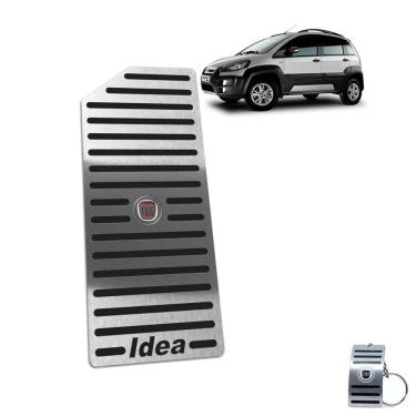 Imagem de Descanso de Pé Em Aço Inox Fiat Idea 2011 A 2016 Preto