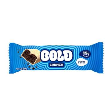 Imagem de Barra de Proteína Bold Crunch Cookies & Cream 15g de Proteína com 50g