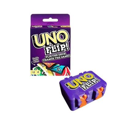 Imagem de UNO FLIP! com Estojo  Jogo e Armazenamento Prático, Diversão Completa 