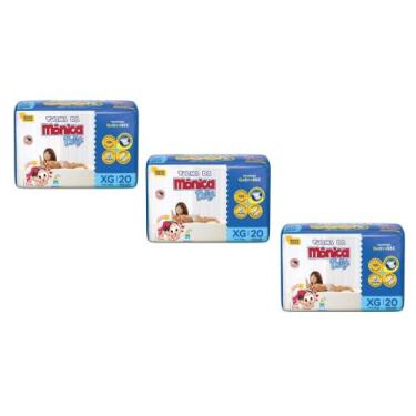 Imagem de Fralda Turma da Mônica Baby - Kit com 3 pacotes - Tam XG - 60 Unidades