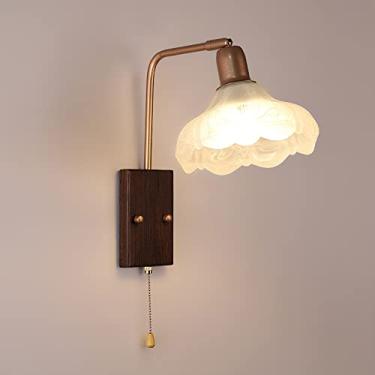 Imagem de Luminária de parede de vidro, luminária de parede estilo fazenda, luminária de leitura vintage para quarto, luminárias de cabeceira ajustáveis E27 para sala de estar, cabeceira e escritório