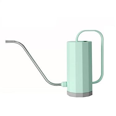 Imagem de Regador Regador de flores boca longa 1,2L Vaso Chaleira aço inoxidável Boca curvada Aspersor plantas Ferramentas jardinagem(Green)