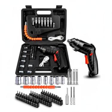 Imagem de Parafusadeira 2 em 1 Portatil com Maleta com 44 peças Kit Completo Rec