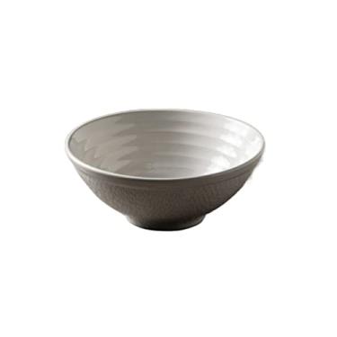 Imagem de URGDWEKJY Tigela de salada de porcelana tigela de salada sobremesa lanche tigela de frutas tigela de grãos delicada tigela de macarrão tigela de sopa de ramen tigela de frutas branca (A)