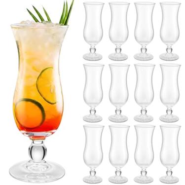 Imagem de LemonRoad Conjunto de 12 copos altos transparentes para bebidas, copo alto de 350 ml com alça curta, copos de água multiuso para festa, casamento, bar em casa, suco, vinho, cerveja
