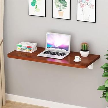 Imagem de Mesa de parede dobrável flutuante para laptop, mesa de trabalho dobrável, mesa de trabalho com folhas, mesa de escrever de parede, mesa de computador, mesa de jantar com suportes para economia de