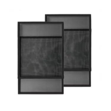 Imagem de Kit 2 Peças Tela Mosquiteira De Encaixe Regulável Para Janelas Vãos E 50cm até 134cm Contra Mosquito Mosquiteiro Removív(Preto 2PCS)