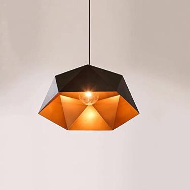 Imagem de YQSLQZZ Lustre preto para casa de fazenda, iluminação suspensa acima da mesa de jantar, luminária decorativa vintage industrial ilha de cozinha, luzes de teto, altura ajustável, luzes E27*1