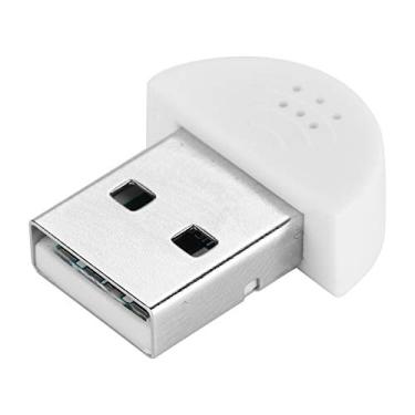 Imagem de VBESTLIFE Mini Microfone USB 2.0, Plug and Play para PC de Mesa de Laptop para Skype, MSN, Pesquisa por Voz e Jogos, 360 ° Omnidirecional (Branco)