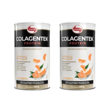 Imagem de Kit 2X: Colagentek Protein Colágeno Hidrolisado Tangerina Vitafor 460g