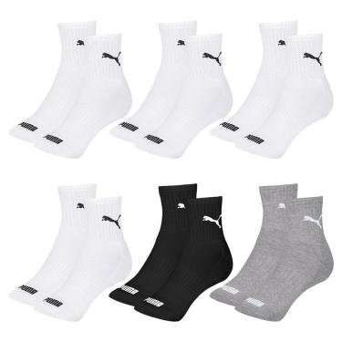 Imagem de Kit 6 Pares de Meias Puma Cano Médio Esportiva Masculino