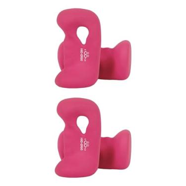 Imagem de simhoa 2x Peso de mão, Design ergonômico fosco, Exercício de treino com halteres para corrida, Vermelho