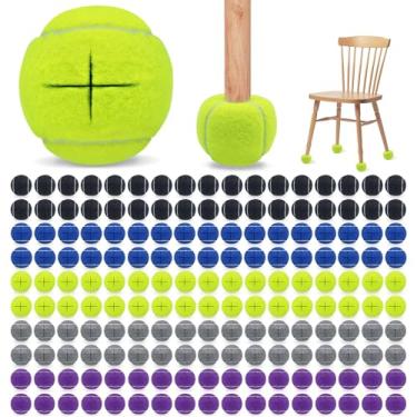 Imagem de Magicorange Pacote com 120 bolas de tênis pré-cortadas a granel para cadeiras, capas de perna de cadeira de bola de tênis de 6,3 cm para móveis para proteção de pés bola para sala de aula