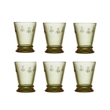 Imagem de Conjunto de 6 copos La Rochere Napoleon Bee verde-oliva – Conjunto de copos La Rochere Bee – Copos de vidro extravagantes (290 ml)