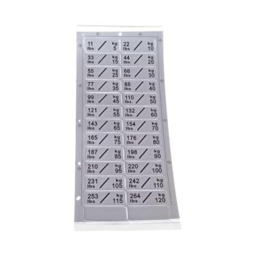Imagem de KiBcsLic Etiquetas de decalques para pilhas de pesos, acessórios para equipamentos de exercício, adesivos de peso para treino de força, 5kg de Prata