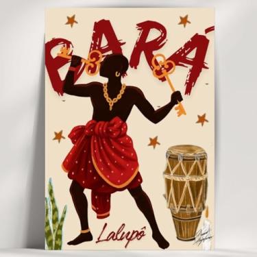 Imagem de Coleção de 62 quadros decorativos Giz - Umbanda e Candomblé - Decoração Orixá - Afro Brasileira - Escolha o seu Orixá! (Clássico, Bará, 20x14cm)