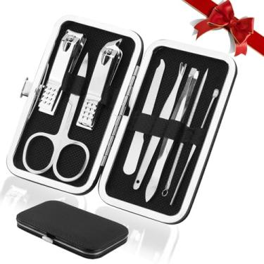 Imagem de Conjunto de manicure para cuidados pessoais, kit de cortador de unhas, profissional de manicure, acessórios masculinos, kit de cuidados pessoais, presente para homens, marido, menino, amigo, pais
