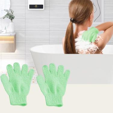 Imagem de Luva esfoliante dupla face, chuveiro colorido de nylon para homens e mulheres, massagem de spa de beleza, chuveiro de limpeza profunda da pele do corpo esfoliante descartável